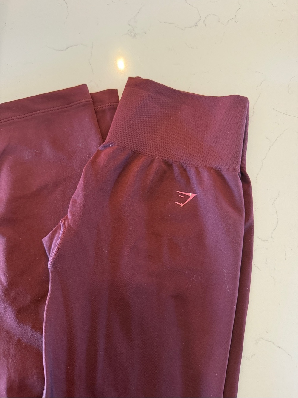 Gymshark Kids Burgundy High-Waist Leggings